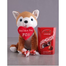 Fox Plush And Chocolate Hamper