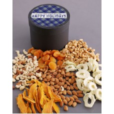 Happy Holidays Fruit And Nuts Hat Box