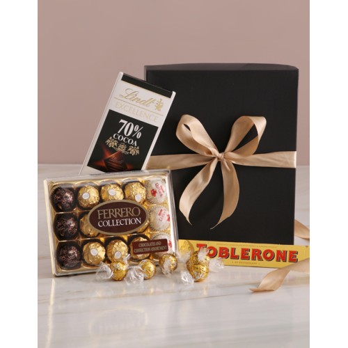 Glamorous Gold And Black Chocolate Box (Standard)