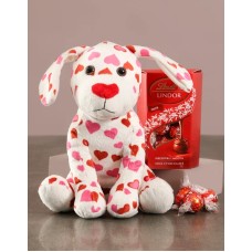 Puppy Love Teddy With Lindt Hamper (LARGE)