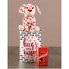 Puppy Teddy Hugs And Lindt Kisses In Tin