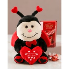 Ladybug Teddy And Lindt Choc Hamper (STANDARD)