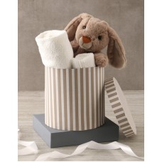 Bunny And Baby Grey Bath Time Hat Box Hamper