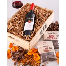Red Wine Biltong and Nuts Man Crate (Standard)