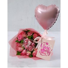 Pink In Bloom Romance Bouquet (Combo)