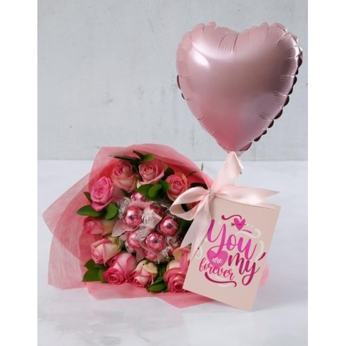 Pink In Bloom Romance Bouquet (Combo)