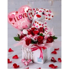 Pink Puppy Love Edible Arrangement