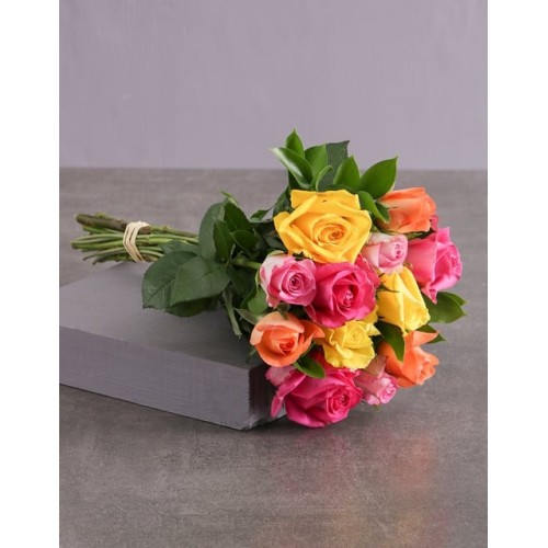 Mixed Roses in Craft Paper
