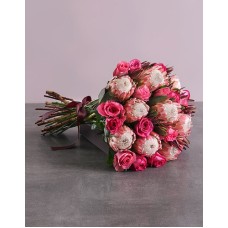 Mixed Rose And Protea Bouquet Arrangement