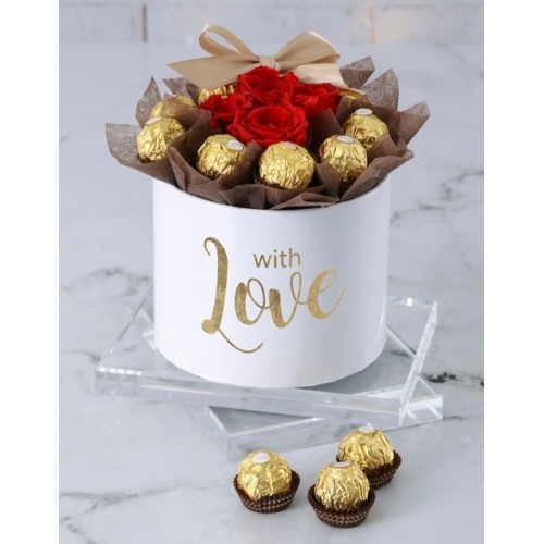 Preserved Circle Rose Box Of Love