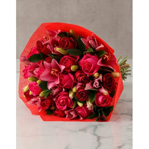 Shades Of The Heart Mixed Flower Bouquet