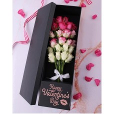 Pink And White Ombre Rose Arrangement