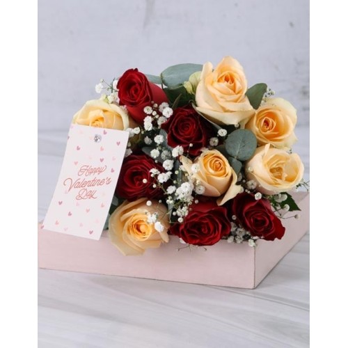 Rosy Peach And Red Explosion