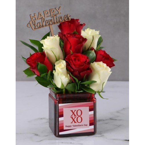 Valentine Radiant Red Rose Surprise