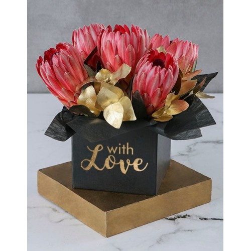 Golden Love Flower Box
