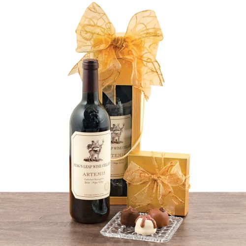 Stag's Leap Artemis Cab Sauv & Truffles Gift Basket