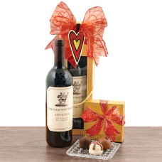 Valentine's Stag's Leap Artemis Cab Sauv & Truffles Gift Basket