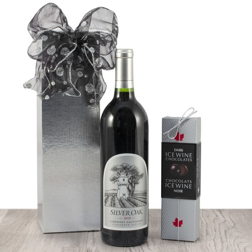 Silver Oak Alexander Valley Cab Sauv & Chocolates Gift Basket