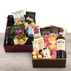 Taste Of The Old Country Italian Wines & Antipasto Double Decker Gift Box