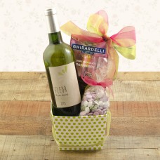 White Bordeaux Wine & Chocolate Gift Basket