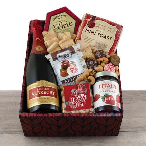 Mother's Day Bubbly And Brie Champagne Gift Box