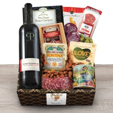 Red Wine, Cheese & Crackers Classic Collection Gift Box - Hang In There