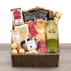 Mangia Con Gusto Italian White Wine & Antipasto Gift Box