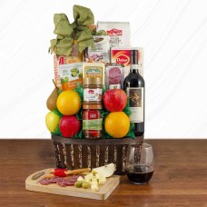Festa Italiana Chianti & Fruit Gift Basket