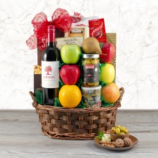 CEO Fruit & Cab Sauv Wine Gift Basket