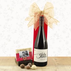 Taste Of Romance Red Wine & Truffles Gift Basket