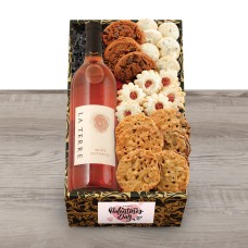 Valentineâ€™s La Terre White Zinfandel & Snax Gift Box