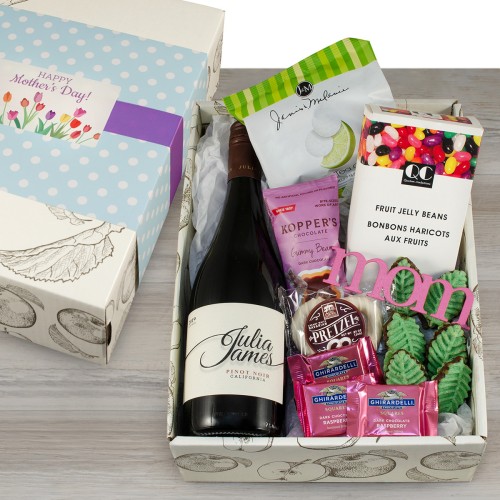 Happier Mother's Day Red Wine Gift Box