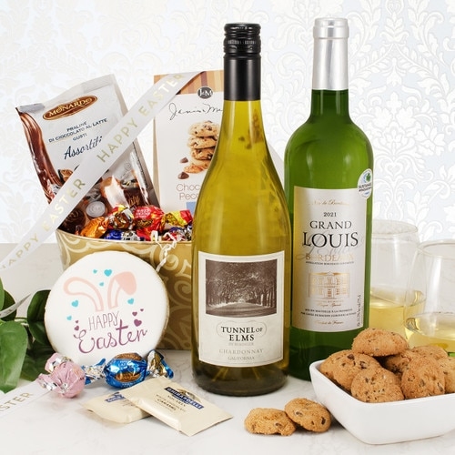 Easter White Wine Duo Gift Basket