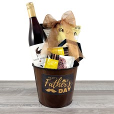Dad's Relaxing Red Wine & Cheese Gift Basket
