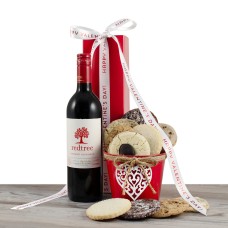 Valentine's Cabernet & Cookies Gift Basket
