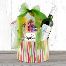 White Wine & Cheese Gift Basket