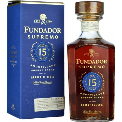 Fundador Supremo 15 Year Old Amontillado Sherry Cask Brandy 70cl