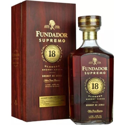 Fundador Supremo 18 Year Old Oloroso Sherry Cask Brandy 1 litre
