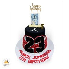 2 Tier Fondant Money Cake (8x3 Bottom, 6x3 Top Cake)