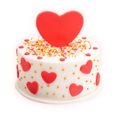Valentines Minimalist cake with Fondant Topper
