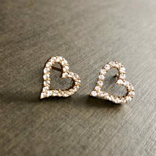 Flirty Open Heart Stud Earrings