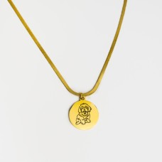 Line art necklace