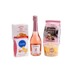 Pink Sparkling Wine & Snack Set