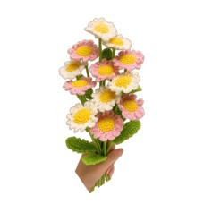 A Dozen Of Crochet Daisy Bouquet