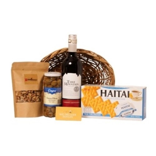 Fireside Red Wine and Gourmet Snacks