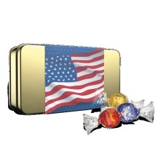 Assorted LINDOR Truffles American Flag Gift Tin (12-pc, 5 oz)