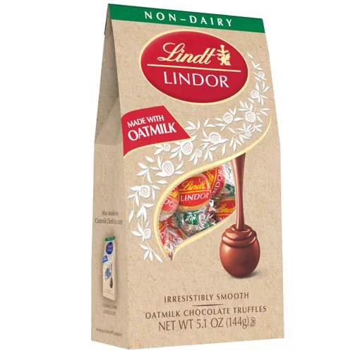 Lindt LINDOR Non-Dairy Oatmilk Candy Truffles 5.1 oz Bag