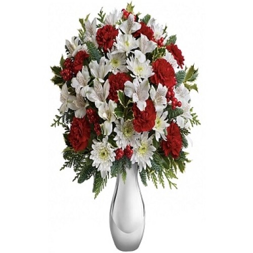 Silver And Snowflakes Bouquet
