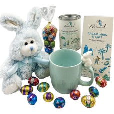 Easter Drinking Chocolate and Blue Bunny Gift