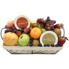 Fruit Basket with Chocolate Dipping Sauce